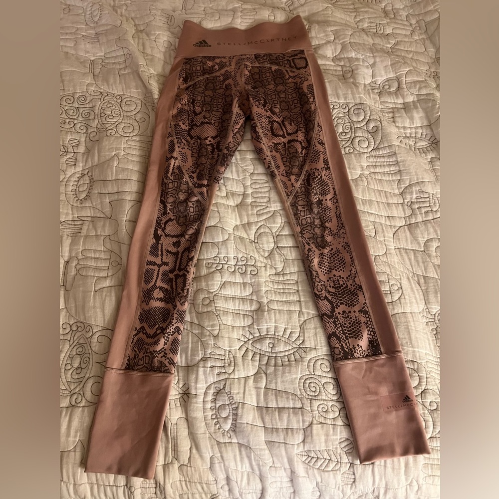 Stella McCartney blush pink /grey xs leggings snake print !!